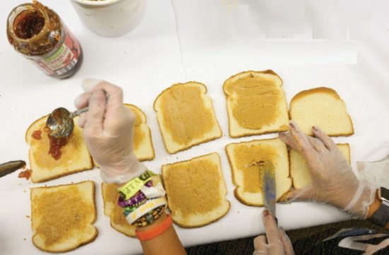 People making sandwiches